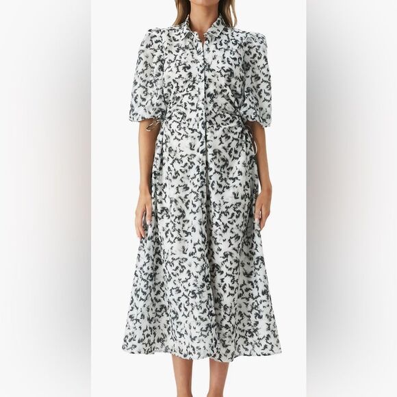Abstract Cutout Midi Shirtdress - Picture 4 of 12